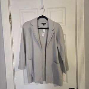 Women's Gray Open Front Coat